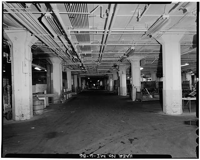 Dodge Hamtramck Plant ASSEMBLING BUILDING #2, FIRST FLOOR 1980 